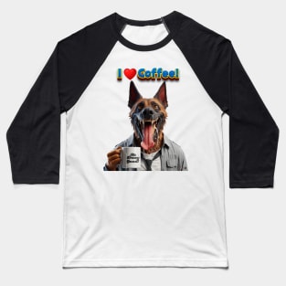 Belgian Malinois Coffee Dog by focusln Baseball T-Shirt